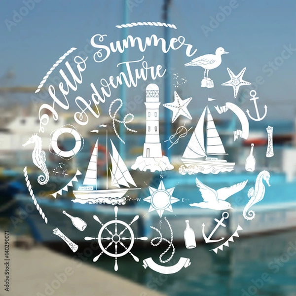 Obraz Nautical  sea composition 