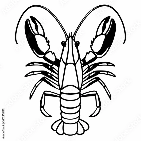 Obraz crayfish vector illustration