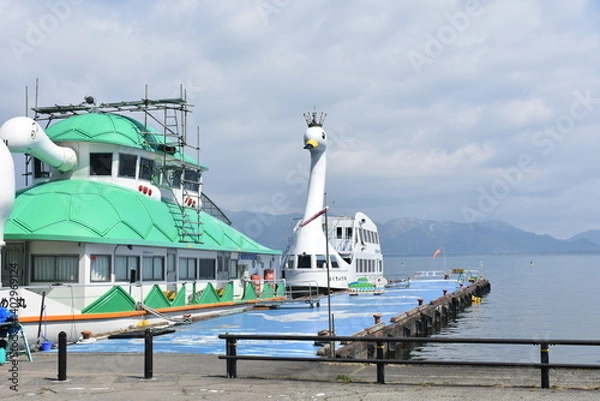 Obraz 猪苗代湖　遊覧船　