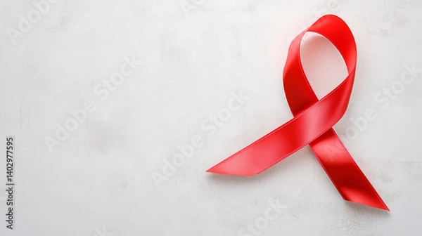 Obraz red aids awareness ribbon with copy space