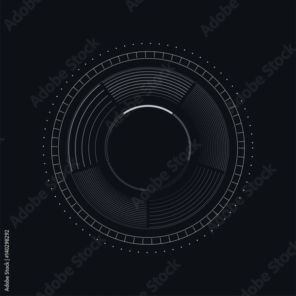 Fototapeta Hud futuristic template. light digital of technology design. vector stock.