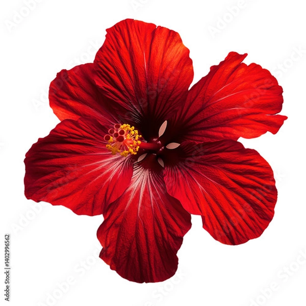 Fototapeta red flower isolated on white
