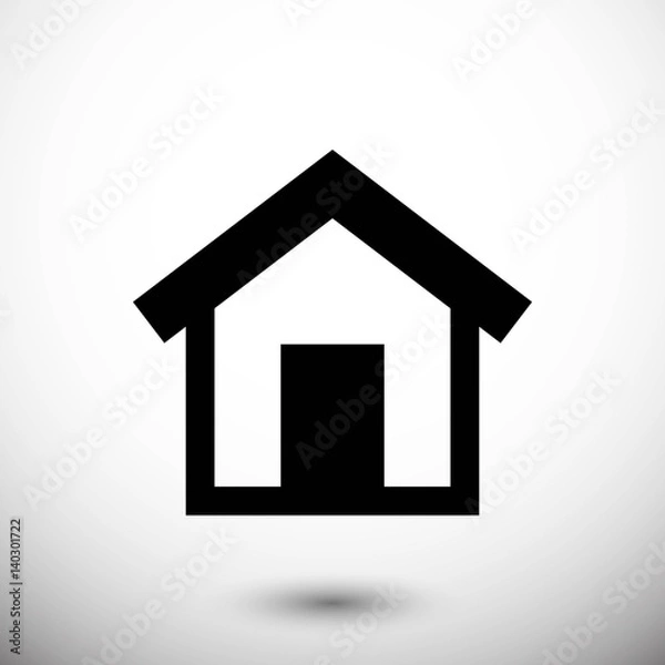 Fototapeta home icon stock vector illustration flat design