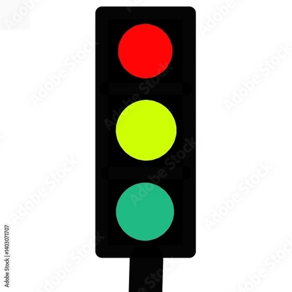Obraz red traffic light