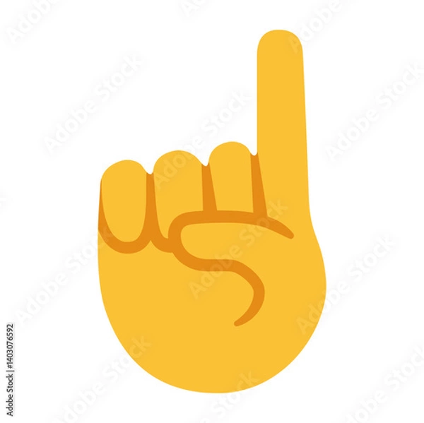 Obraz Pointing Up (Yellow)
