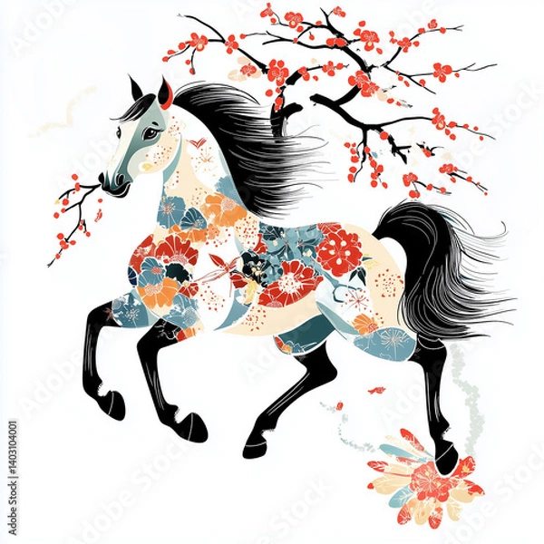 Obraz イラスト素材　馬