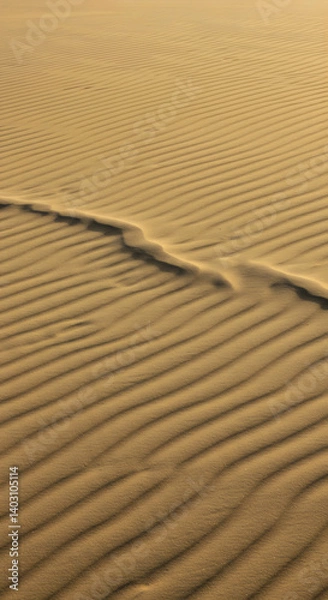 Fototapeta sand dunes stretch in parallel rows to the horizon