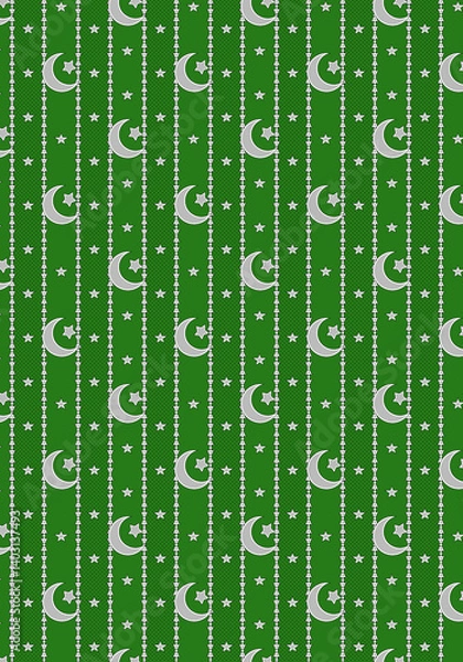 Fototapeta Beautiful Mughal art textile design pattern with beautiful colours for digital print