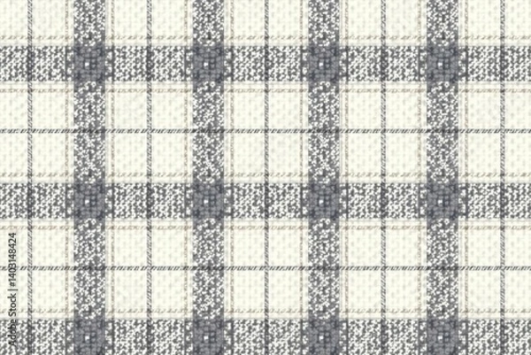Fototapeta Subtle grey and white glen plaid seamless design , pattern, subtle, neutral plaid