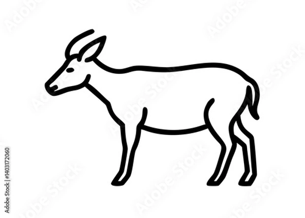 Fototapeta serow. animal icon.