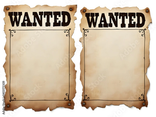 Fototapeta old wanted posters