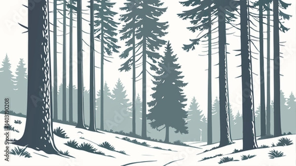 Obraz forest in winter