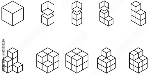 Fototapeta A cube icon