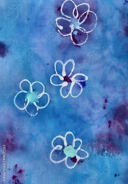 Obraz Blue Daisies Abstract