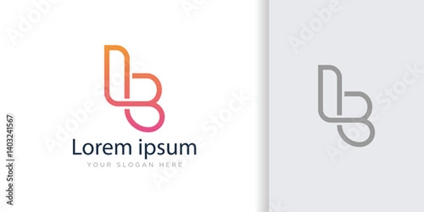 Obraz letter lb logo icon template design vector 