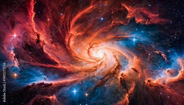 Fototapeta Colorful image of a nebula.