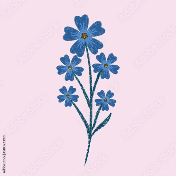 Obraz a many  beautiful flowers design art doodle 