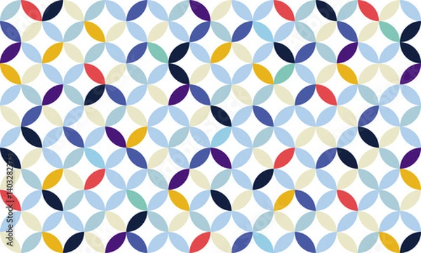 Obraz Repeating pattern. Traditional Japanese pattern "Shippou". Colorful. Transparent. Suitable for backgrounds, wrapping paper and greeting cards.