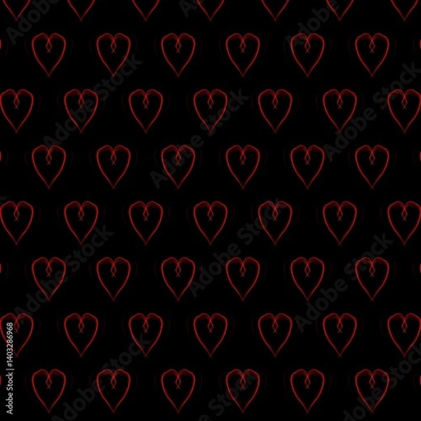 Fototapeta seamless pattern with hearts