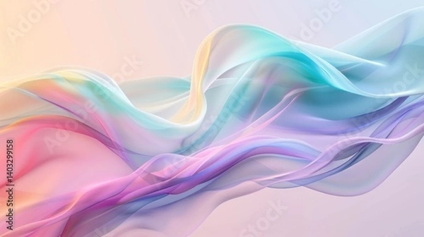 Obraz Dynamic wave colorful pastel background