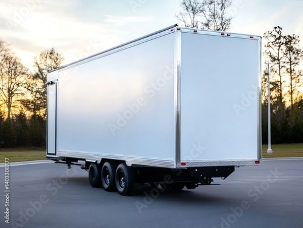 Obraz Custom advertising trailer with LED panels, mobile billboard concept