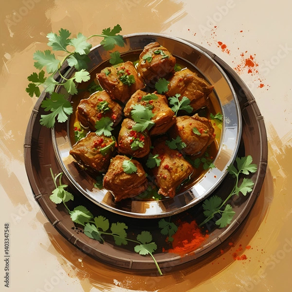 Obraz chicken piece pick