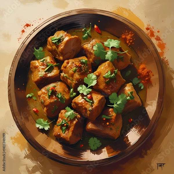 Obraz chicken piece pick