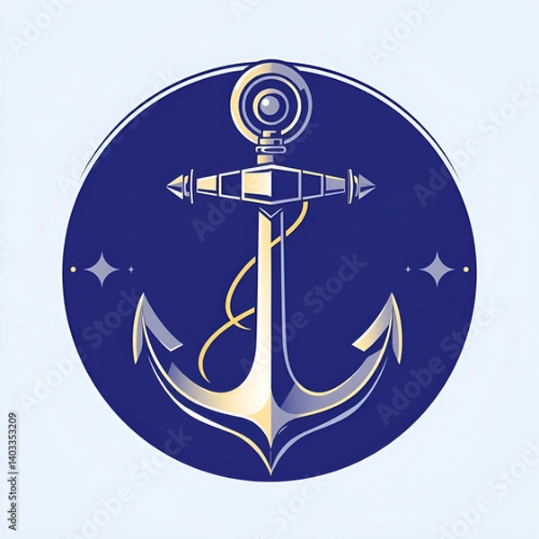 Obraz vector coptic anchor icon isolated on white background