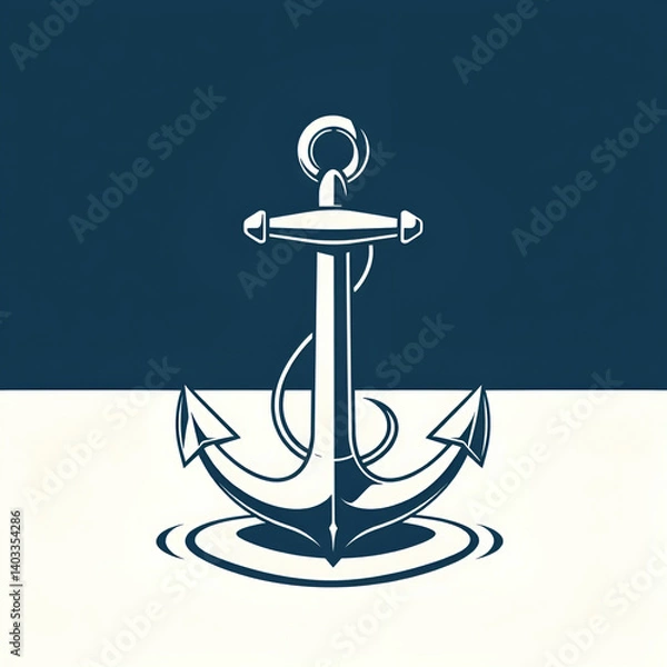 Obraz vector coptic anchor icon isolated on white background