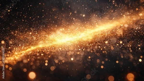 Obraz Golden Galaxy: A Celestial Sparkler