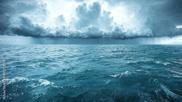 Obraz Ocean Storm: Dramatic Clouds over the Deep Blue Sea