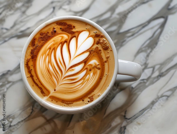 Fototapeta Coffee design Created with Generative AI technology