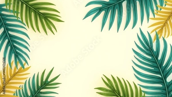 Fototapeta Tropical Leaf Design Background