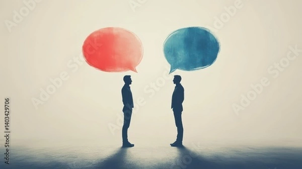 Fototapeta Difficult Conversation: Navigating Arguments and Conflict with Colleagues in the Workplace