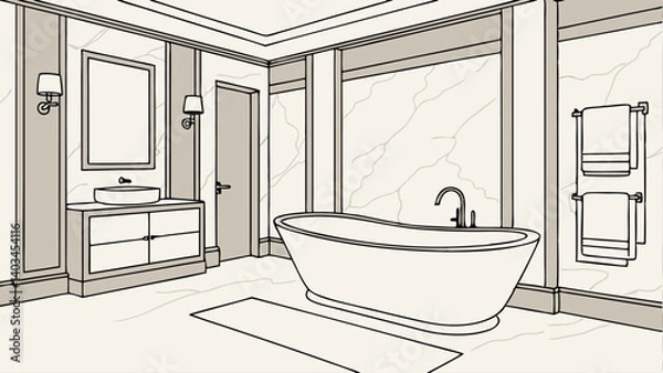 Obraz modern bathroom interior