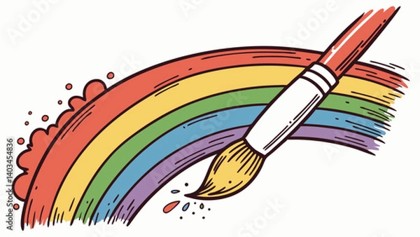 Obraz brush and paint