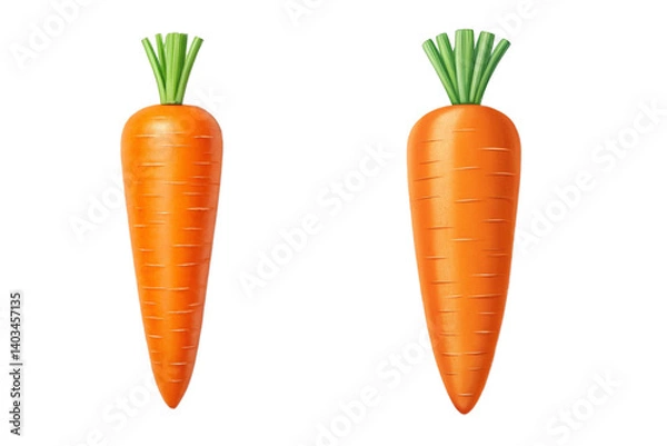 Fototapeta Vibrant Carrots: PNG Transparent Background Set - Perfect for designs, websites, apps, and more! Crisp, high-resolution images of fresh, delicious carrots ready to add a 