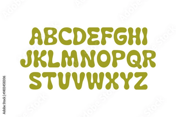 Fototapeta OliveSwell Bold Wavy Display Font Black BG