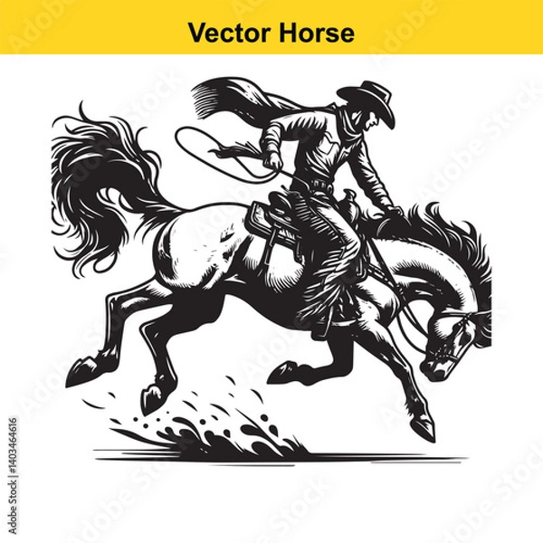 Fototapeta Vector Horseman