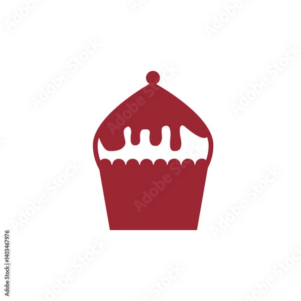 Obraz Premium vector cupcake logo. design 
