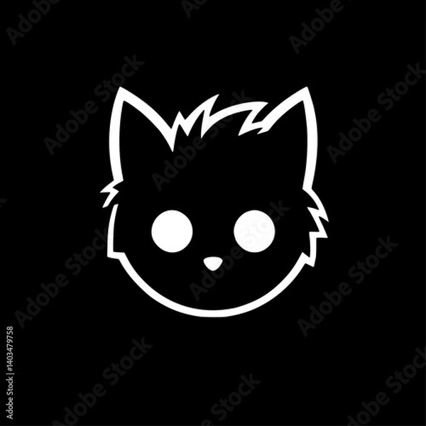 Obraz Cat | Black and White Vector illustration