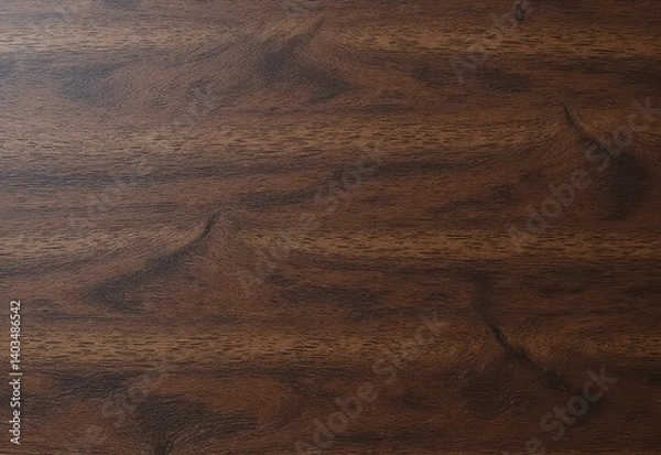 Fototapeta Dark walnut seamless wood texture with rich tones and straight grain Generative AI