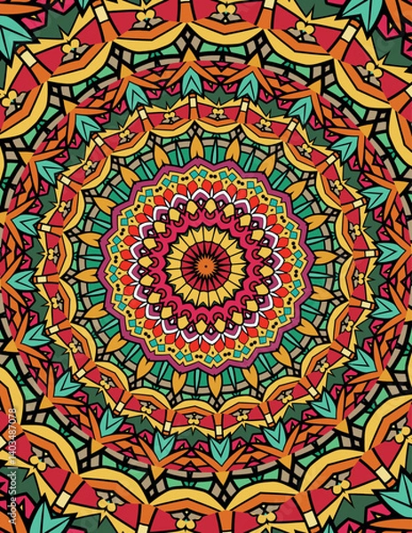 Fototapeta Vibrant Mandala Pattern Design for Decorative Use