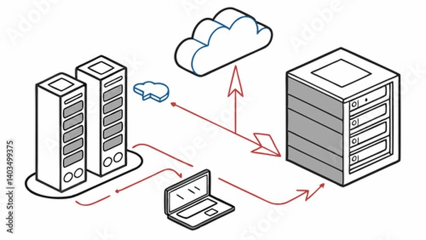 Obraz hand drawing graph