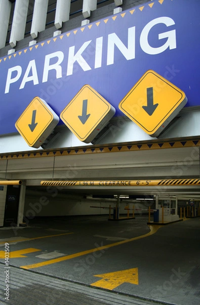 Obraz wjazd na parking