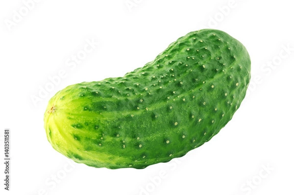 Obraz One cucumber isolated on white background