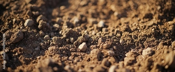 Obraz Close-up soil texture, farmland background, agriculture