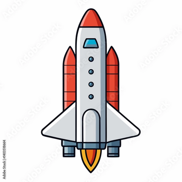 Obraz space rocket vector illustration