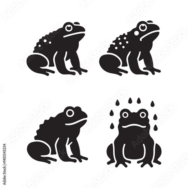 Obraz set of vector frogs