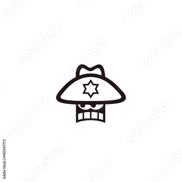 Obraz Man cap style vector art logo design